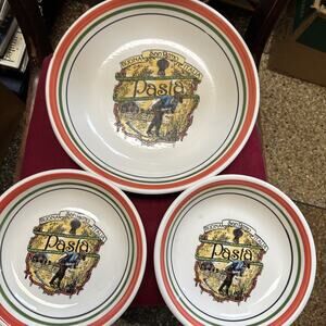 Vintage HIMARK Serving Pasta Bowl San Remo Buona Italia and 1 Pasta Bowls